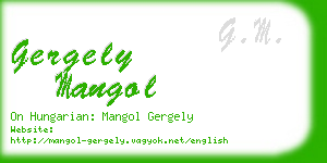 gergely mangol business card